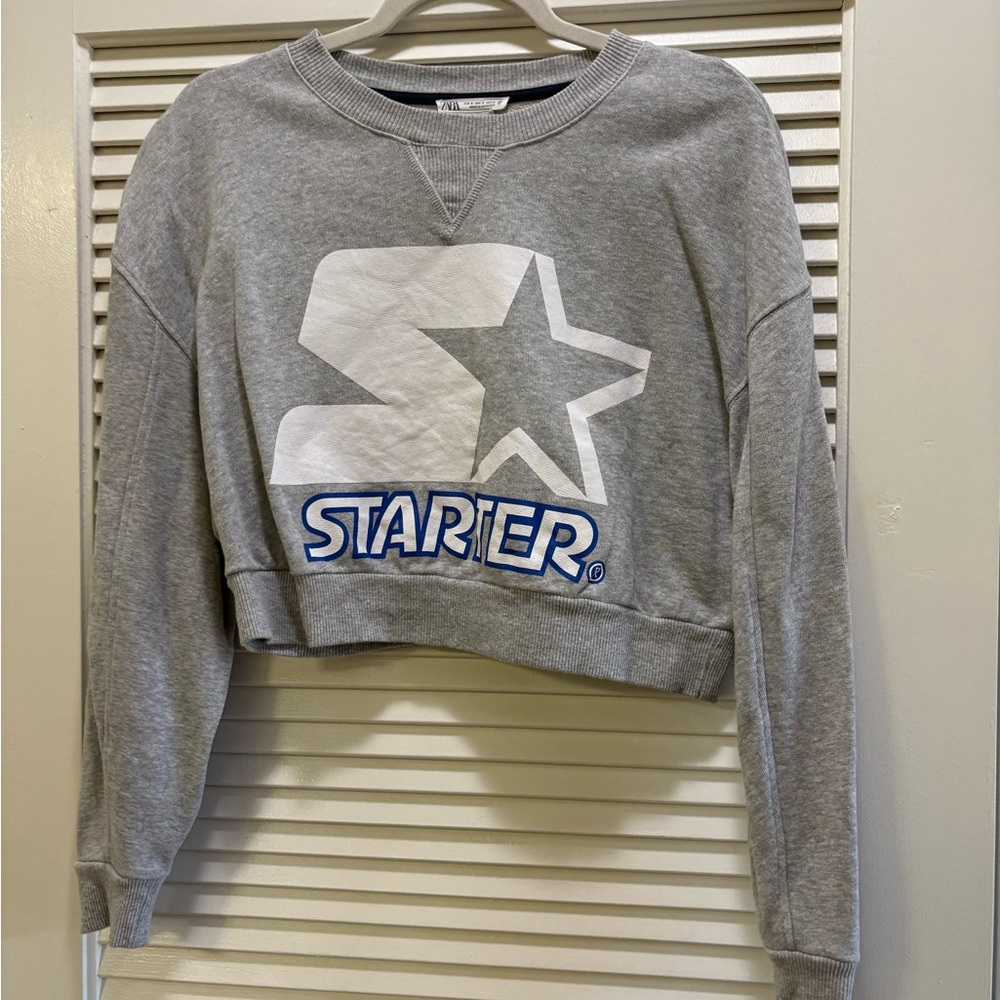 Starter Gray Sweatshirt with Red Logo